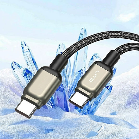 Data- og opladningskabel USB-C - USB-C Lito LD17, 100W, 1m, Sort