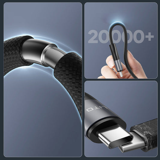 USB-C data- og opladningskabel - USB-C Lito LD23CC, 100W, 1m, Grå