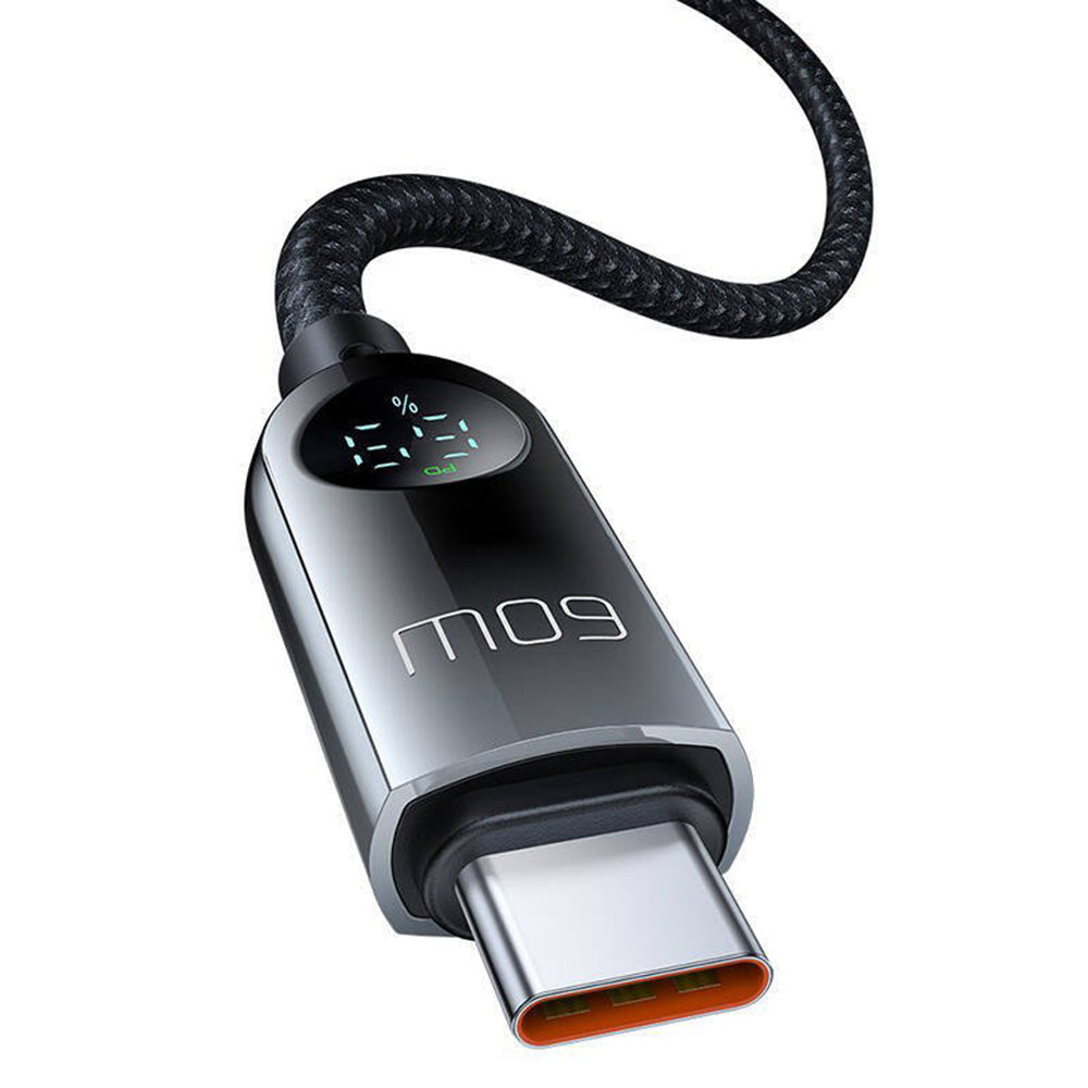 Data- og opladningskabel USB-C - USB-C McDodo CA-4780 Display, 60W, 1.2m, Sort
