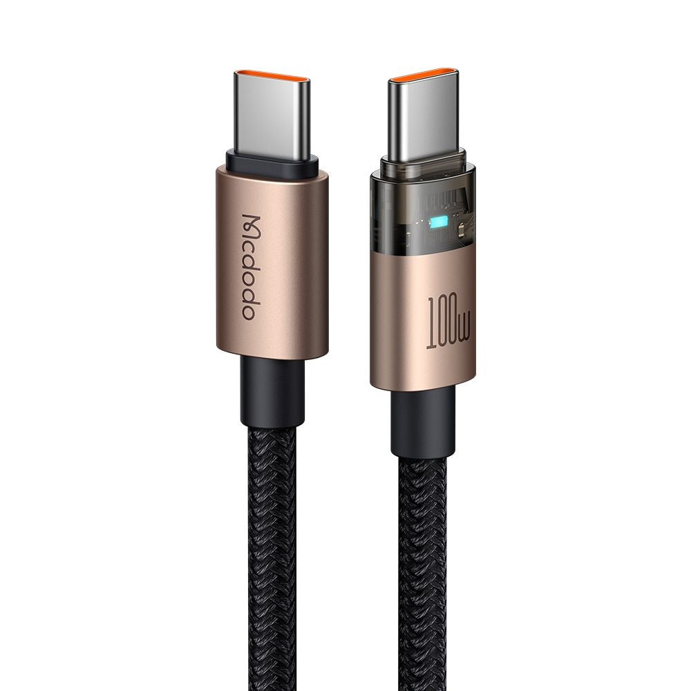 USB-C Data og Opladningskabel - USB-C McDodo CA-5581, 100W, 1.2m, Guld