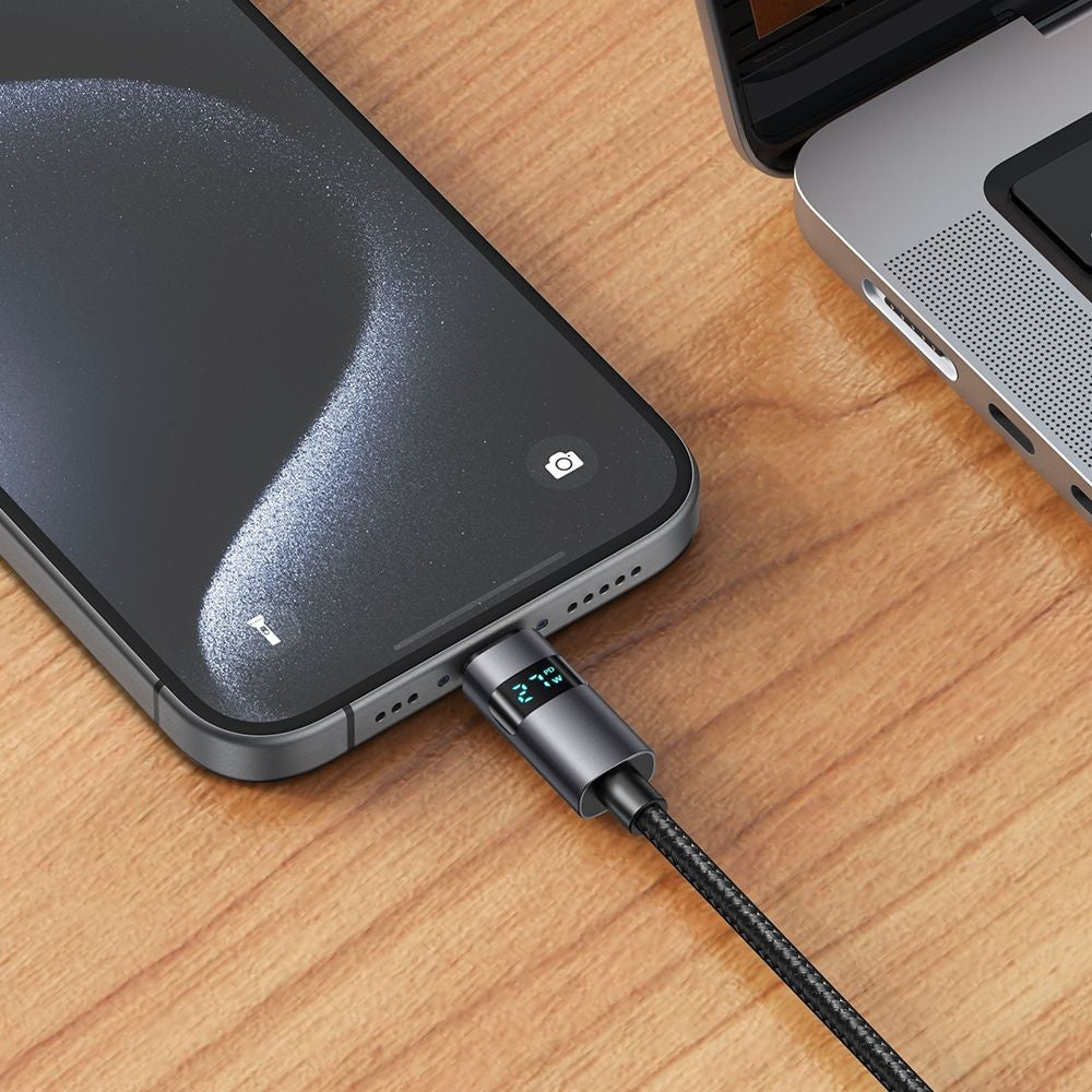 Data- og opladningskabel USB-C - USB-C McDodo CA-5610 Display, 100W, 1.2m, Sort