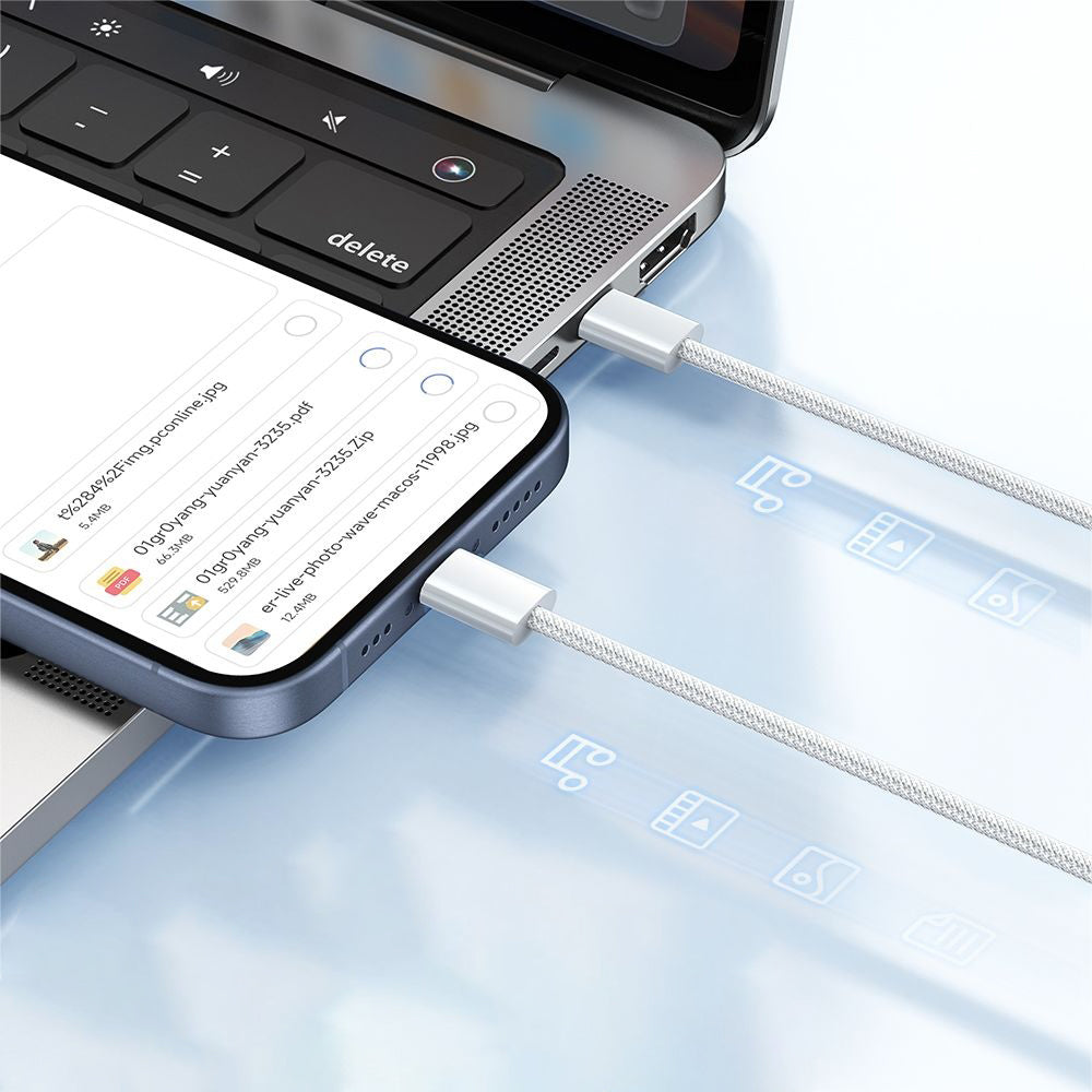 Data- og opladningskabel USB-C - USB-C McDodo CA-5690, 60W, 1m, Hvid