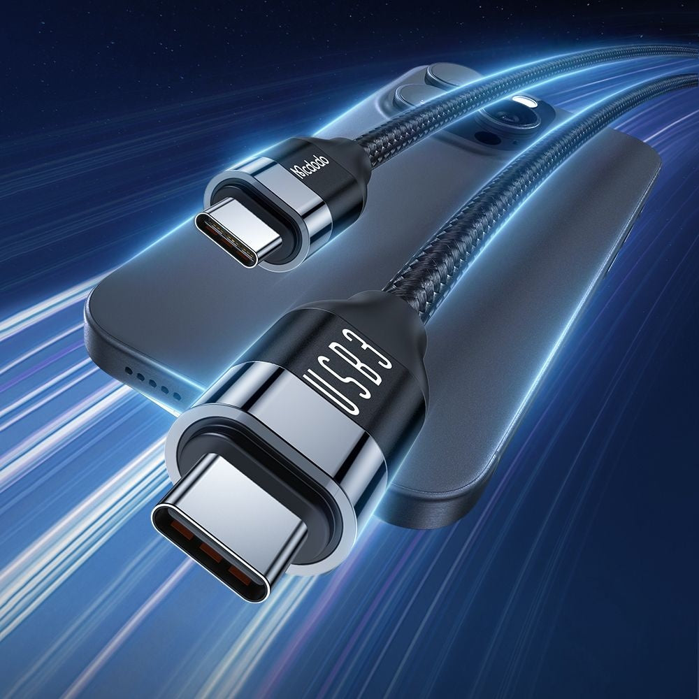 Data- og opladningskabel USB-C - USB-C McDodo CA-7132, 100W, 1.2m, Sort