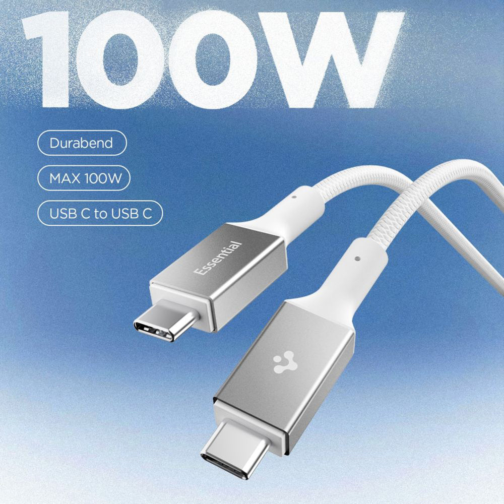 USB-C Data and Charging Cable - USB-C Spigen EB10010CC, 100W, 1m, White ACA08774