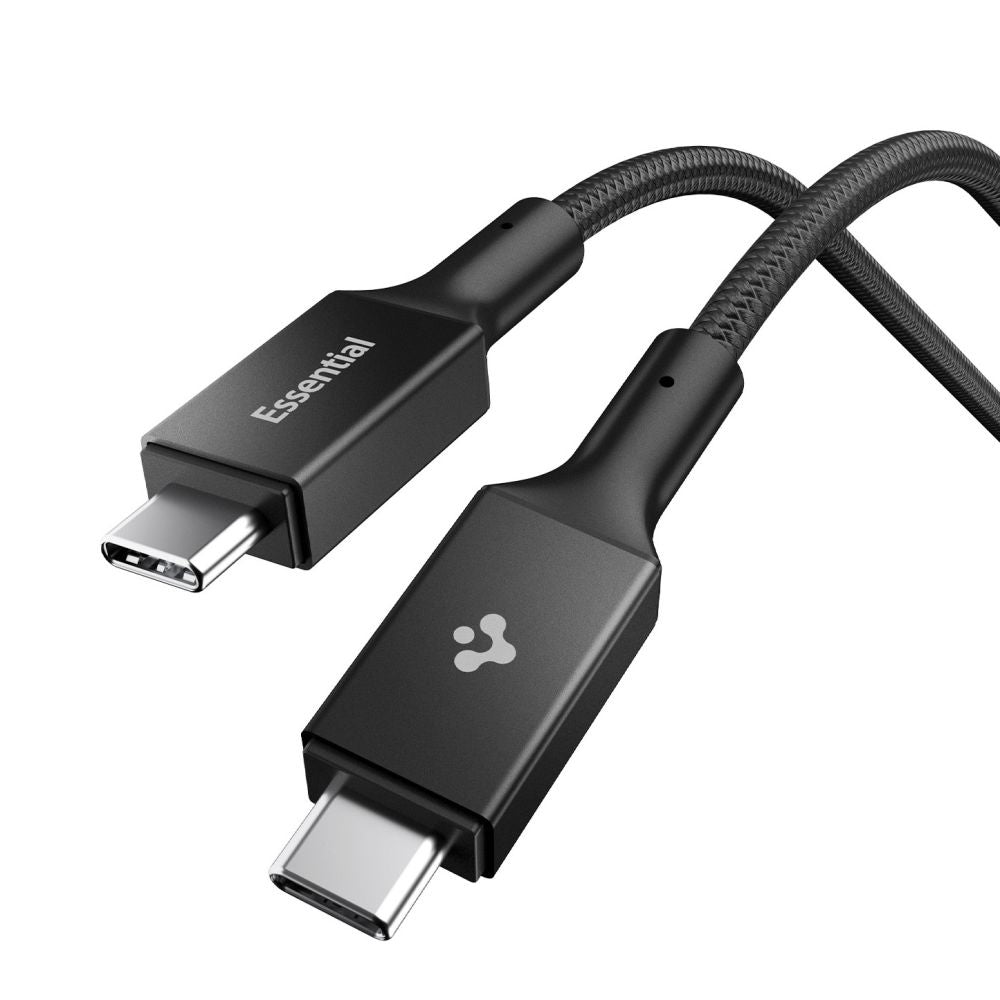 Data- og opladningskabel USB-C - USB-C Spigen EB10010CC, 100W, 1m, Sort ACA09459