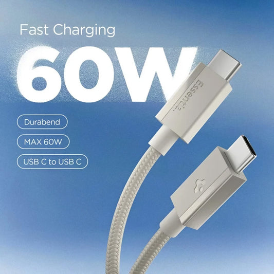 USB-C Data- og Opladningskabel - USB-C Spigen EB6015CC, 60W, 1,5m, Titan Grå ACA10419