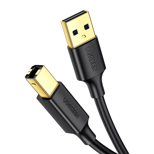 Printerkabel UGREEN US135, USB-A - USB-B, 1 m, sort
