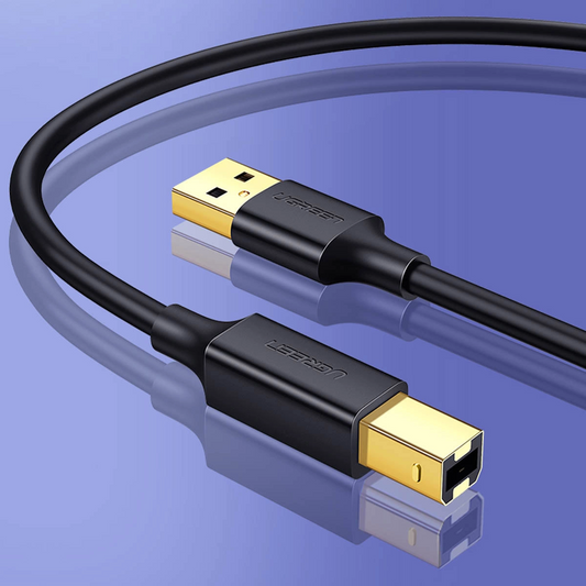Printer kabel UGREEN US135, USB-A - USB-B, 5m, Sort