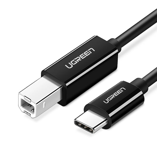 Printerkabel UGREEN US241, USB-C - USB-B, 1m, Sort