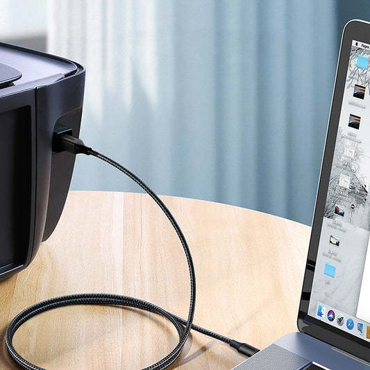 Printerkabel UGREEN US370, USB-C - USB-B, 2 m, sort