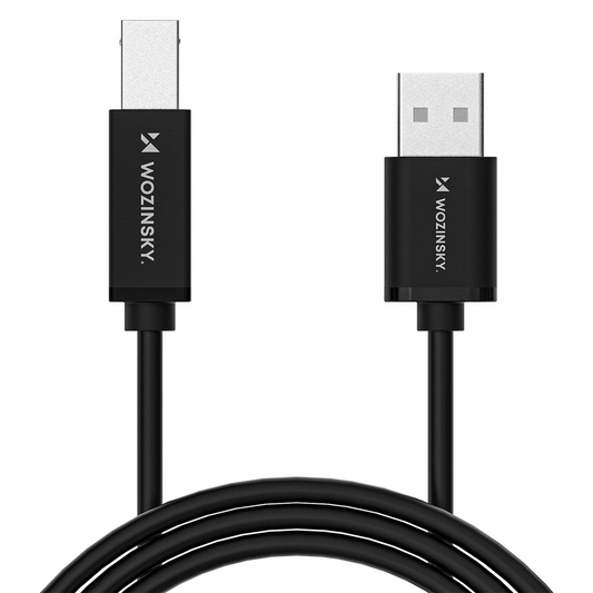 Printerkabel WZK WKDDY3S, USB-A - USB-B, 2m, Sort