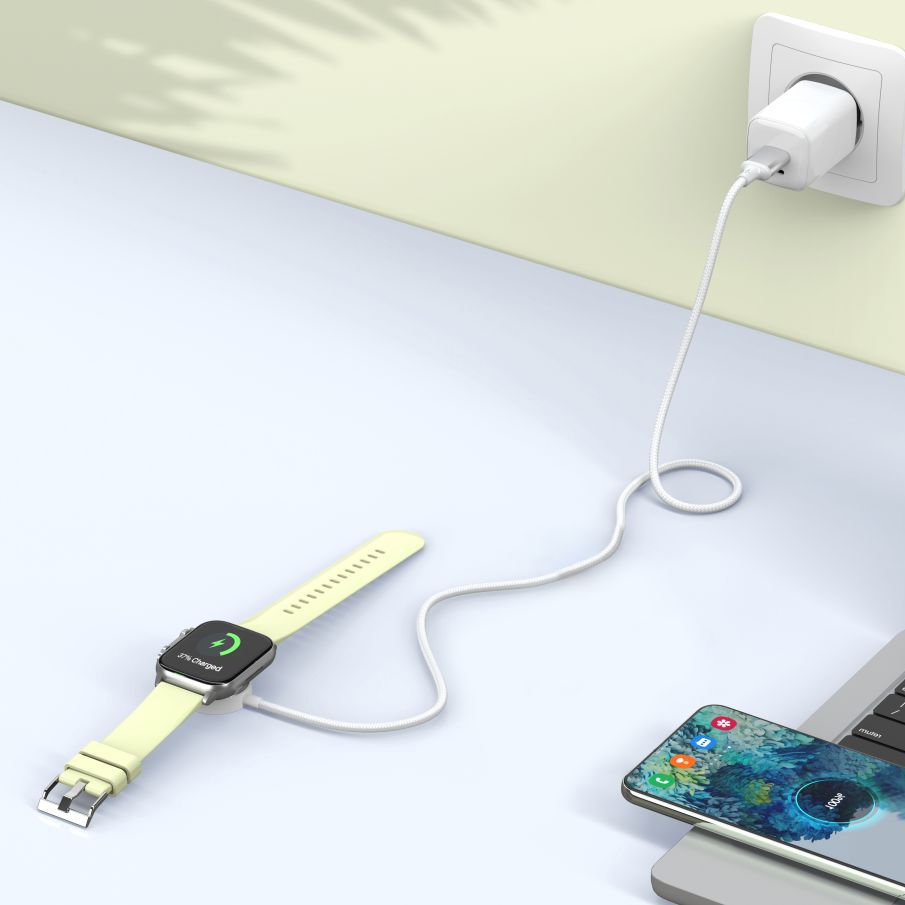 Trådløs Oplader Tech-Protect MC02 Ultraboost til Apple Watch Series, USB-A, Hvid