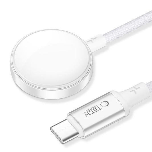 Tech-Protect MC02 Ultraboost C Wireless Charger for Apple Watch Series, USB-C, White