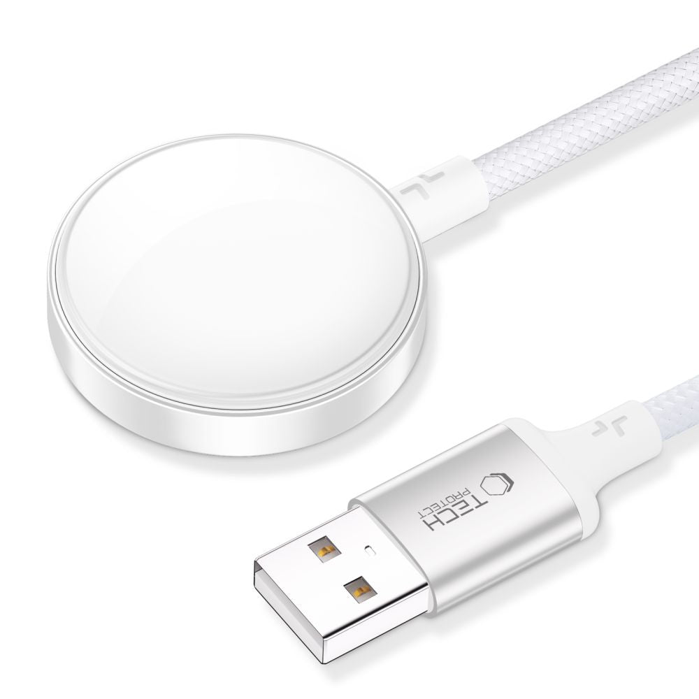Trådløs Oplader Tech-Protect MC02 Ultraboost til Apple Watch Series, USB-A, Hvid