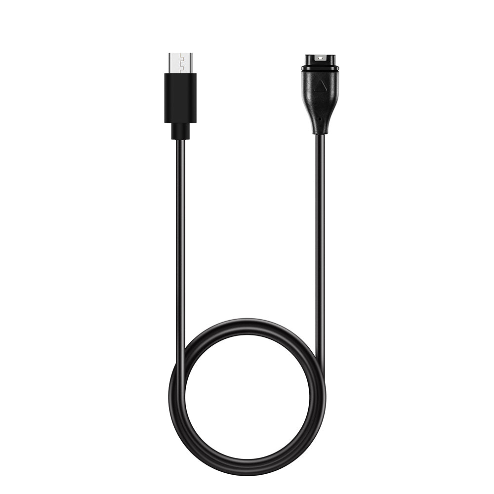 Techsuit TGC2 opladerkabel til Garmin Watch Fenix / vivoactive serien, USB-C, Sort