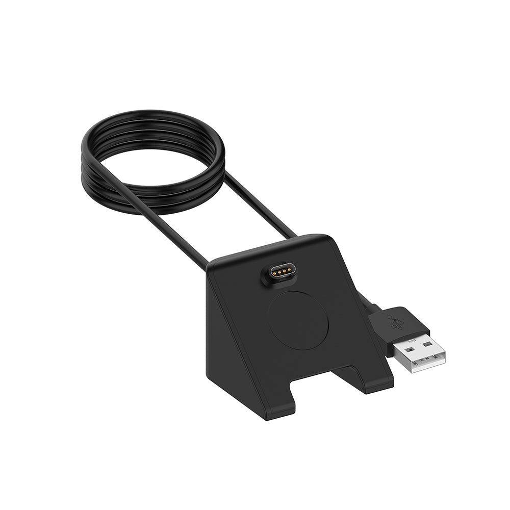 Techsuit TGC3 opladerkabel til Garmin Fenix 5 Plus / 7X / 6X / 6 / 5, USB-A, Sort
