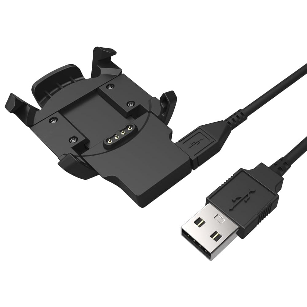 Techsuit TGC5 opladerkabel til Garmin Fenix 3 Sapphire / 3 HR / 3, USB-A, Sort