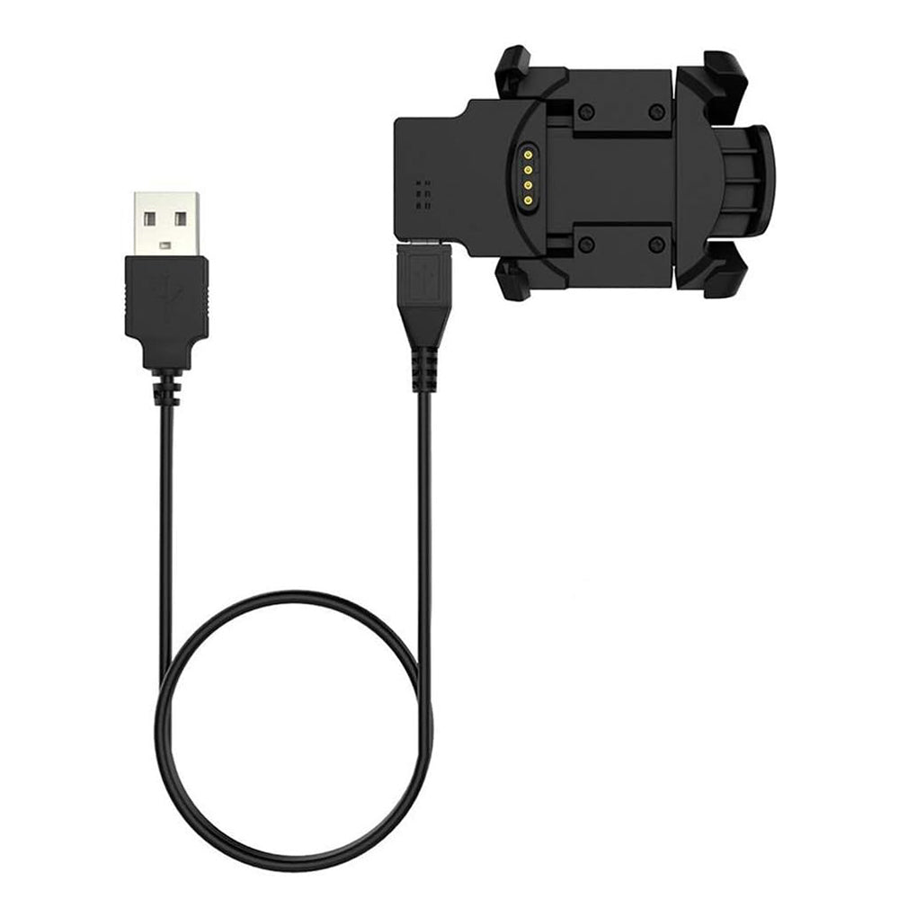 Techsuit TGC5 opladerkabel til Garmin Fenix 3 Sapphire / 3 HR / 3, USB-A, Sort
