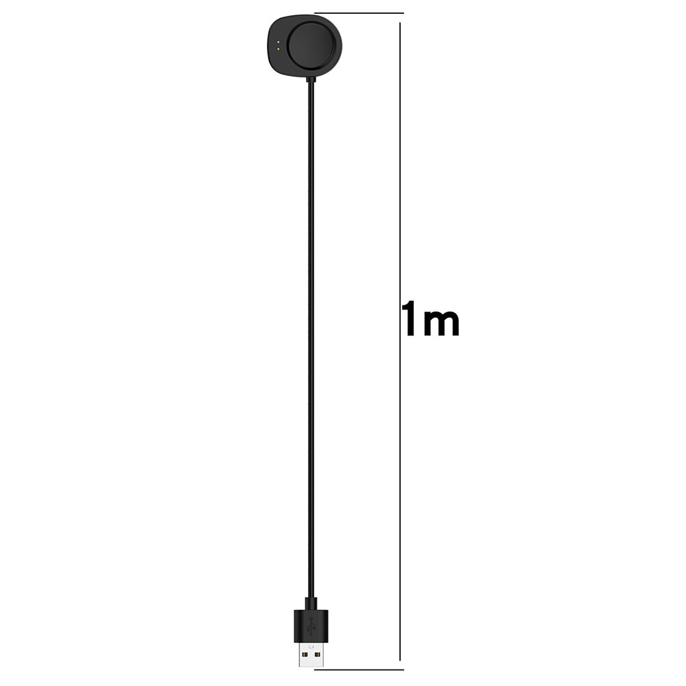 Techsuit THA4 opladerkabel til Amazfit T-Rex 3 / Balance, USB-A, Sort