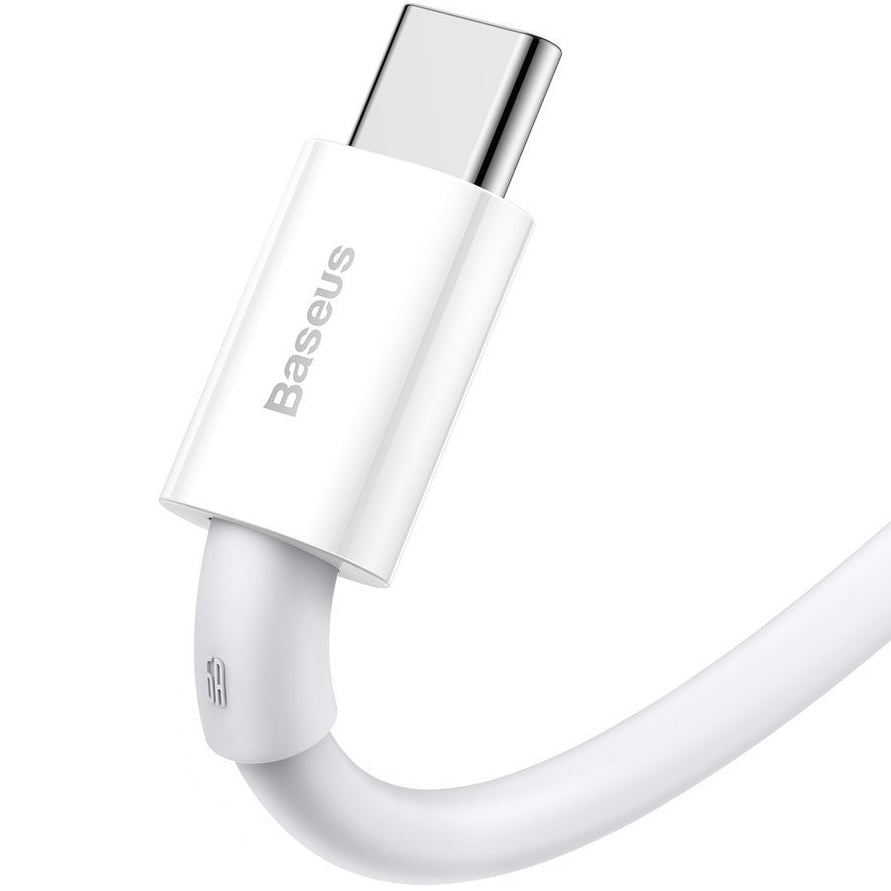 Data- og opladningskabel USB-A - USB-C Baseus Superior Series, 66W, 1m, hvid CATYS-02