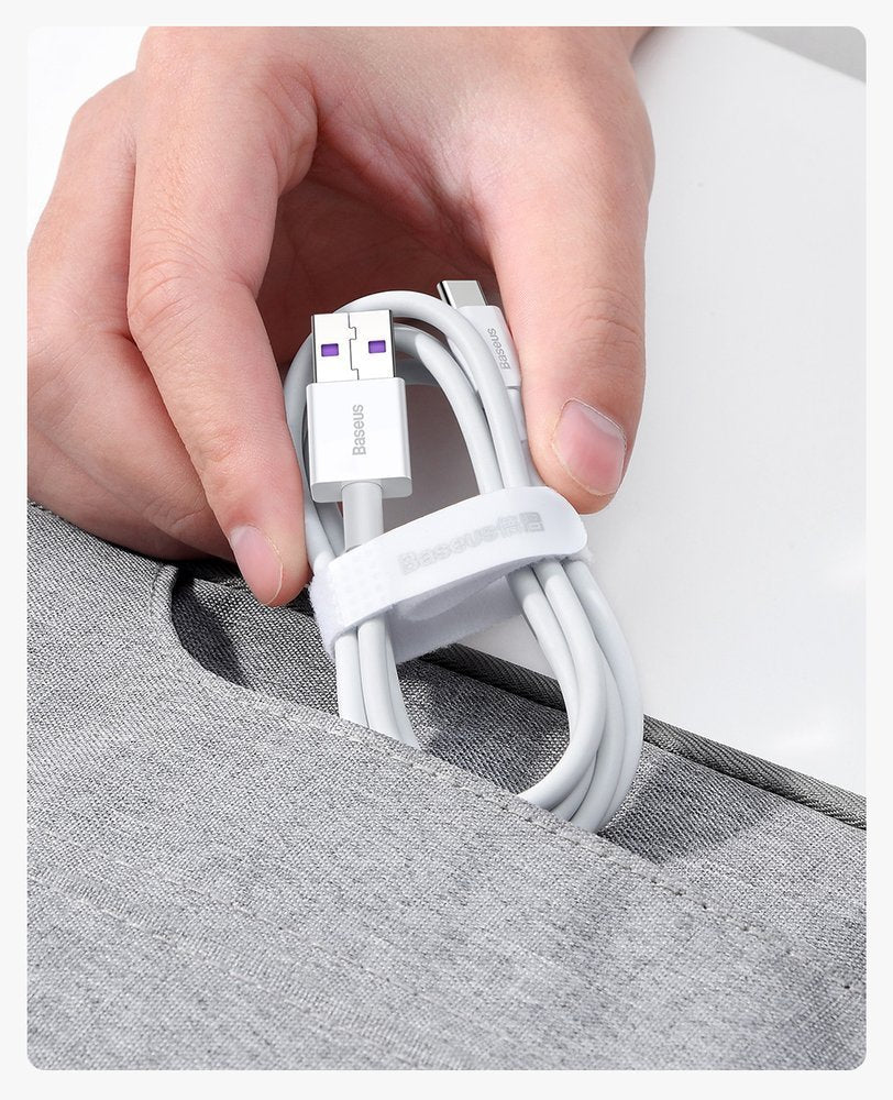 Data- og opladningskabel USB-A - USB-C Baseus Superior Series, 66W, 1m, hvid CATYS-02