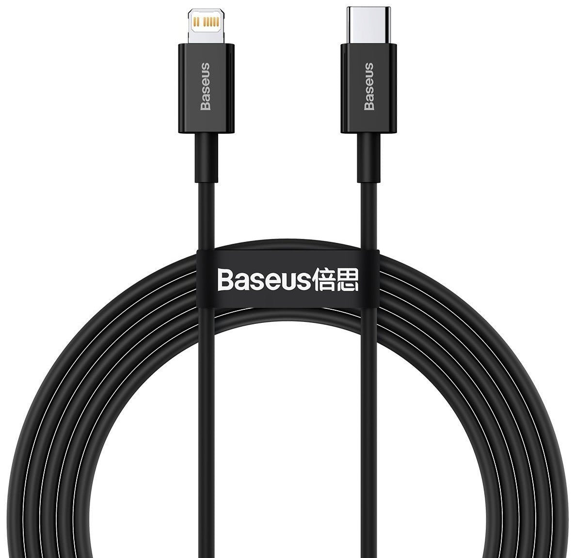 Data- og opladningskabel USB-C - Lightning Baseus Superior Series, 20W, 2m, sort CATLYS-C01