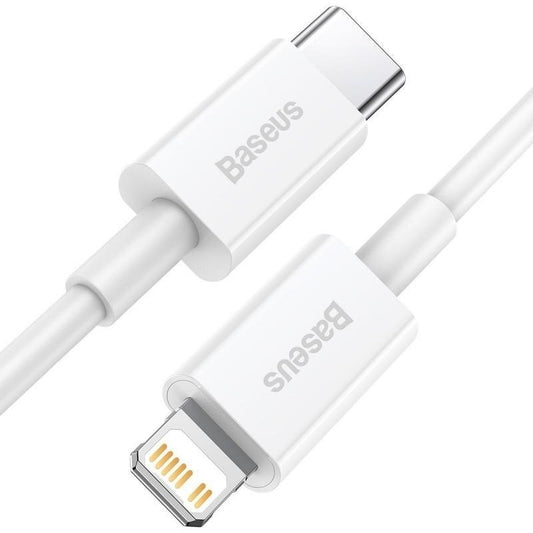 Data- og opladningskabel USB-C - Lightning Baseus Superior Series, 20W, 2m, hvid CATLYS-C02