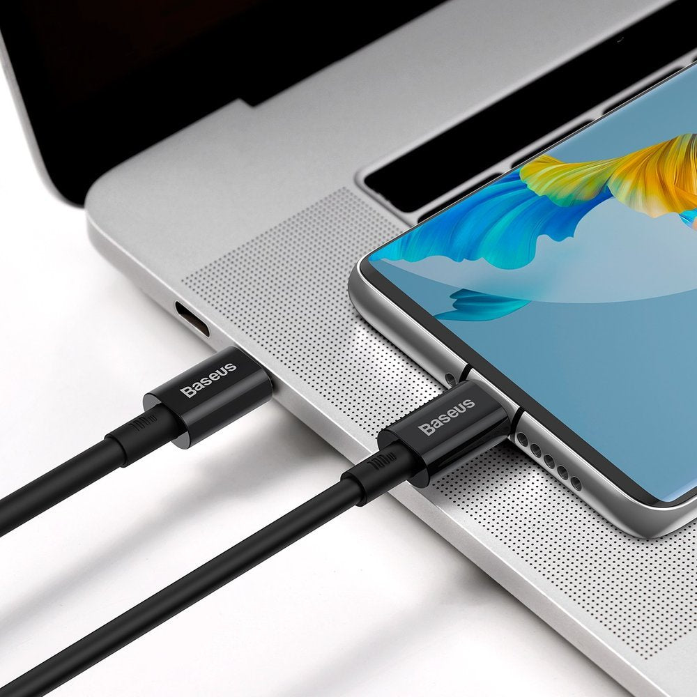 USB-C Data- og Opladningskabel - USB-C Baseus Superior Series, 100W, 2m, Sort CATYS-C01