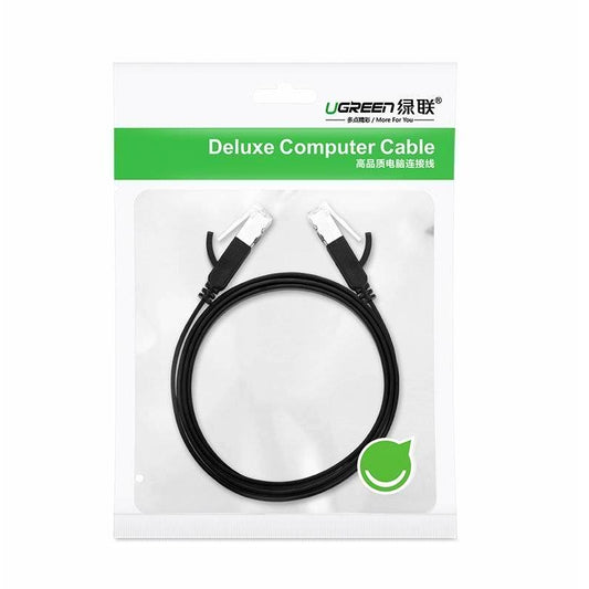 Netværkskabel UGREEN NW101 Flad, UTP, Cat6, 2m, Sort