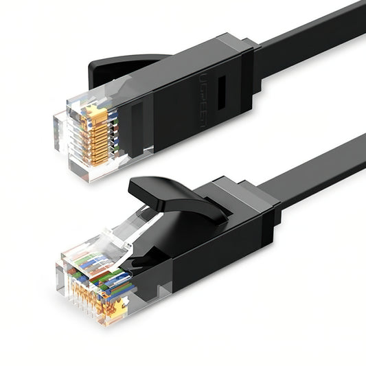 UGREEN NW102 Flat netværkskabel, UTP, Cat6, 3m, Sort