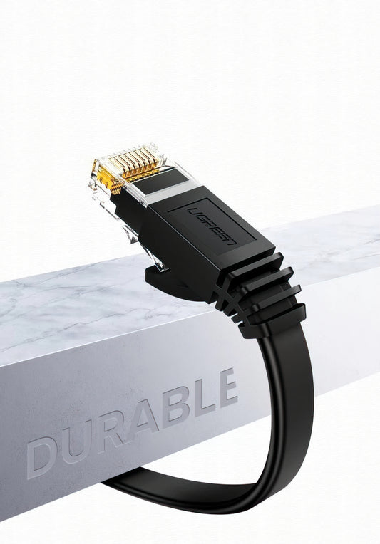 UGREEN NW102 Flat netværkskabel, UTP, Cat6, 3m, Sort