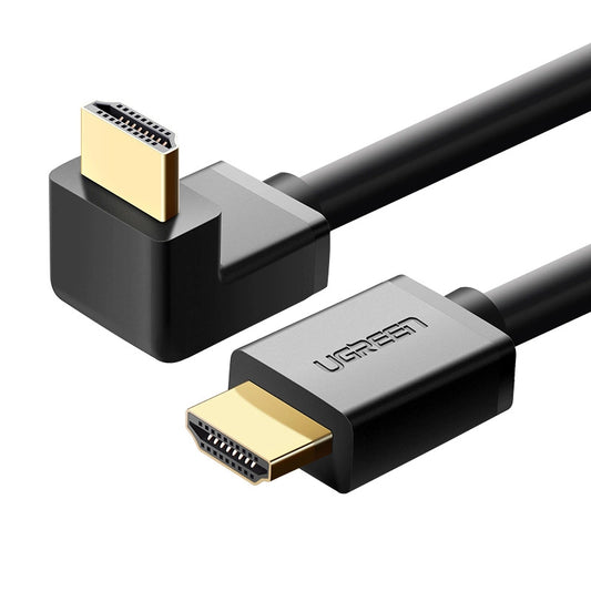 Videokabel UGREEN Vinklet, HDMI - HDMI, 4K, 1m, Sort