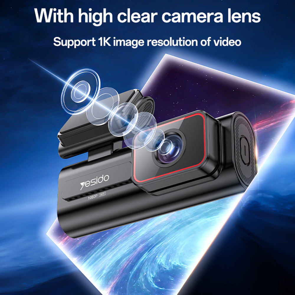 Bil kamera Yesido KM21, 1080P, Wi-Fi, Display 1.47 tommer