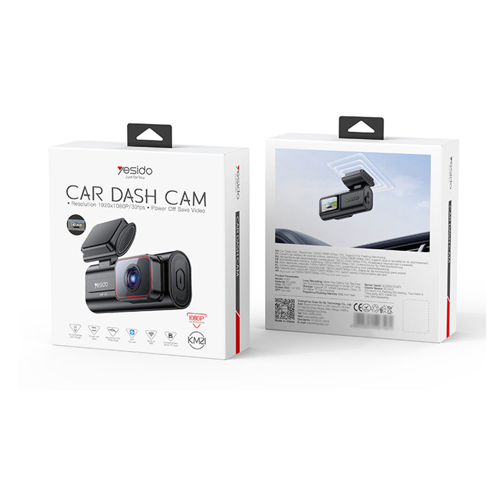 Bil kamera Yesido KM21, 1080P, Wi-Fi, Display 1.47 tommer