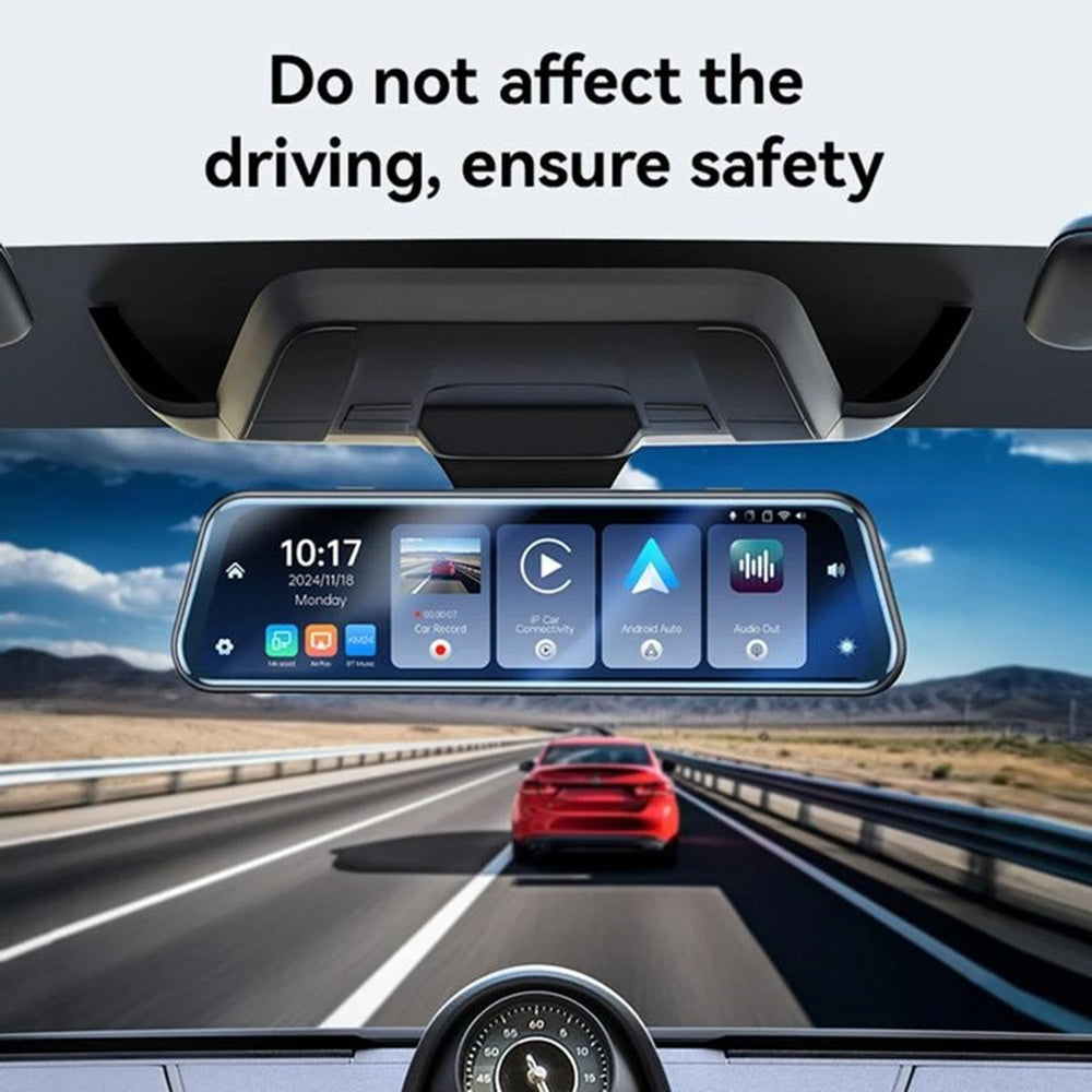 Yesido KM24 Bil Kamera med Carplay / Android Auto, 4K, Skærm 9.66 tommer