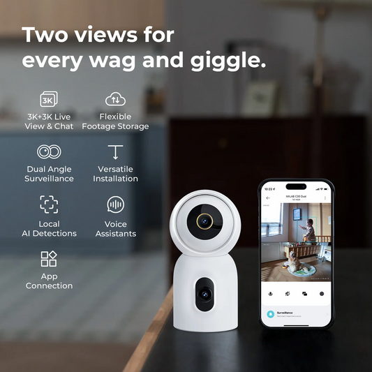 iMILAB C30 Dual overvågningskamera, Wi-Fi, 3K, indendørs CMSXJ111A