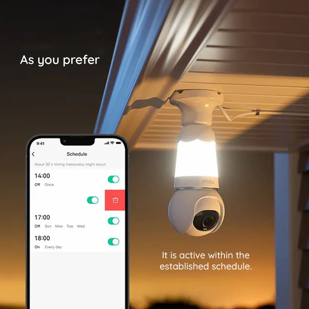 Imou Bulb Overvågningskamera, Wi-Fi, 2K, Indendørs IPC-S6DP-5M0WEB-E27
