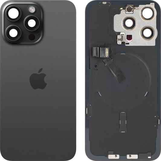 Batteridæksel Apple iPhone 15 Pro Max, sort (sort titanium), Swap