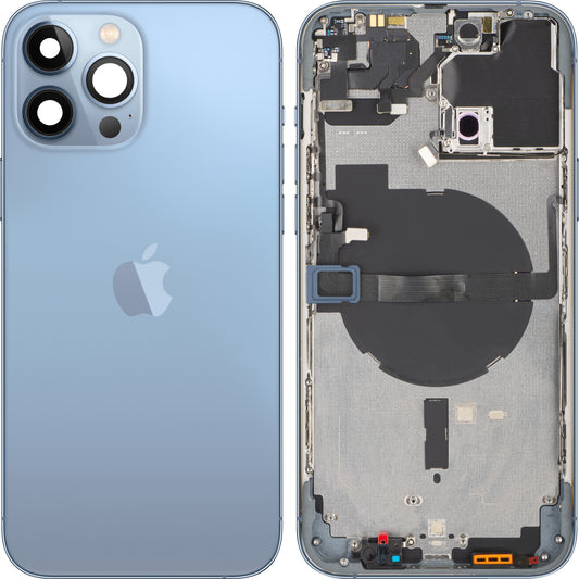 Apple iPhone 13 Pro Max batteridæksel, med mellemkasse, blå (Sierra Blue), Swap