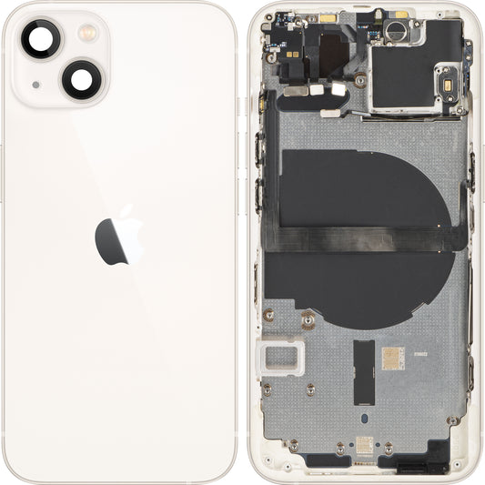 Apple iPhone 13 mini batteridæksel, med halvt etui, hvid (Starlight), Swap
