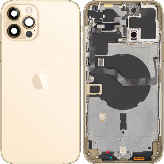 Apple iPhone 12 Pro Max batteridæksel, med halvt etui, guld, Swap