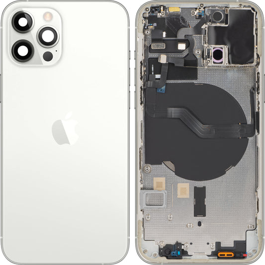 Apple iPhone 12 Pro batteridæksel, med mellemkasse, sølv, Swap