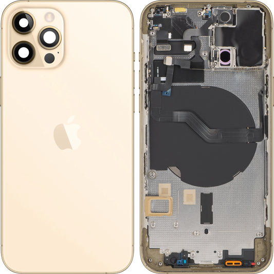 Apple iPhone 12 Pro batteridæksel, med halvt etui, guld, Swap