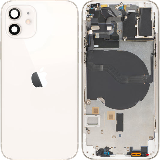 Apple iPhone 12 batteridæksel, med halvt etui, hvid, Swap