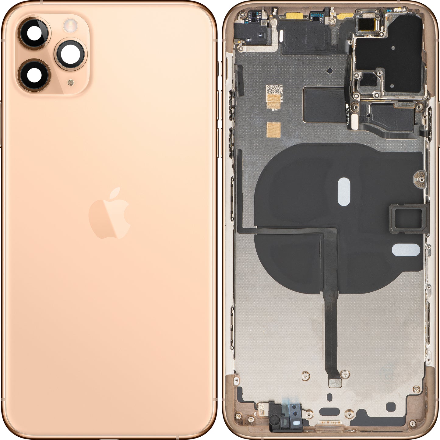 Apple iPhone 11 Pro Max batteridæksel, med halvt etui, guld, Swap