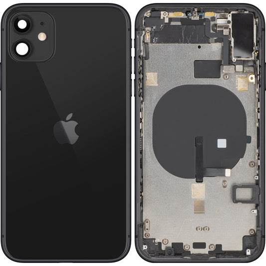Apple iPhone 11 batteridæksel, med mellemkasse, sort, Swap