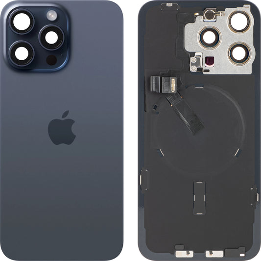 Batteridæksel Apple iPhone 15 Pro Max, blå (blå titanium), Swap