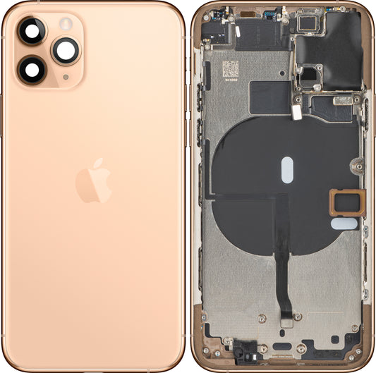 Apple iPhone 11 Pro batteridæksel, med halvt etui, mat guld, Swap