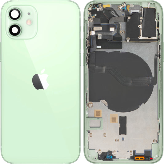 Batteridæksel Apple iPhone 12, Med Midterkabinet, Grøn, Swap