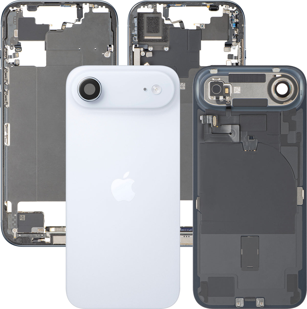 Batteridæksel Apple iPhone 17 Air, Med Midterkasse, Fulddele, Blå (Sky Blue), Swap Premium
